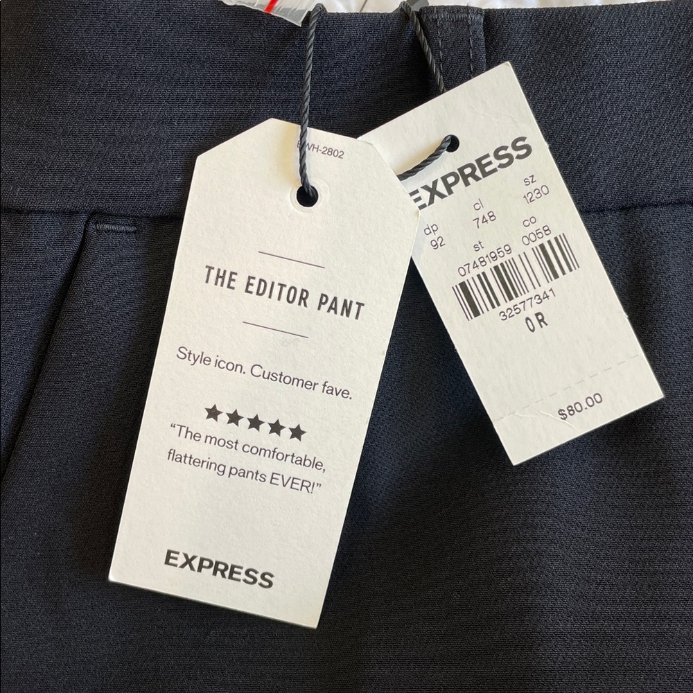 Express Black Straight Super High Rise Editor Pants - Picture 3 of 3